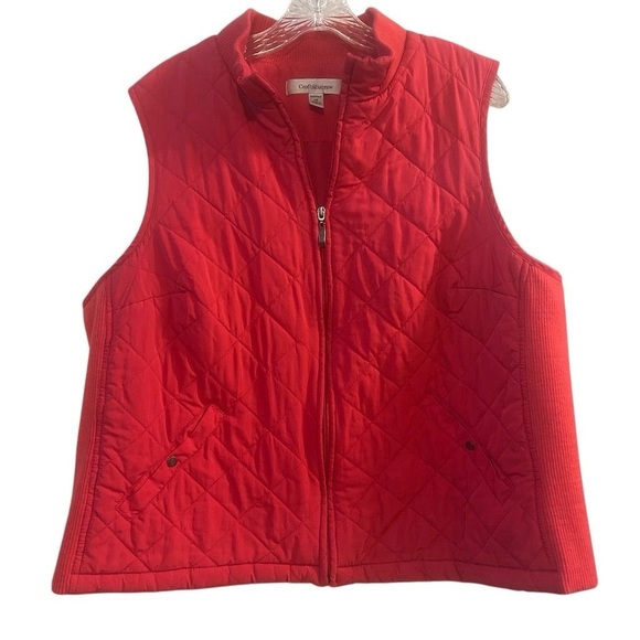 Croft & Barrow Women's 1X Pink Quilted Vest Casual Travel Fall Winter - Picture 1 of 12
